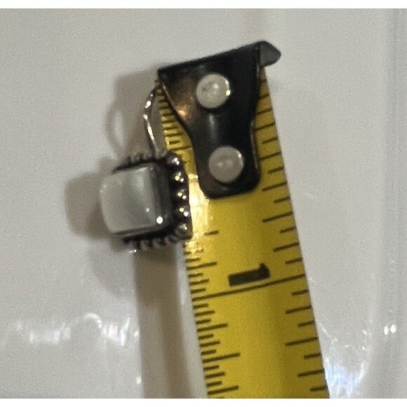 Silpada Sterling 925 Button Frame Mother of Pearl EARRINGS Necklace SET Italy - Picture 9 of 10